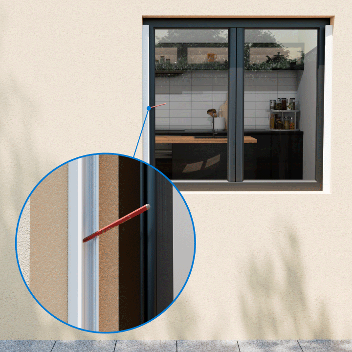 Illustration d'une moustiquaire fixe sans perçage