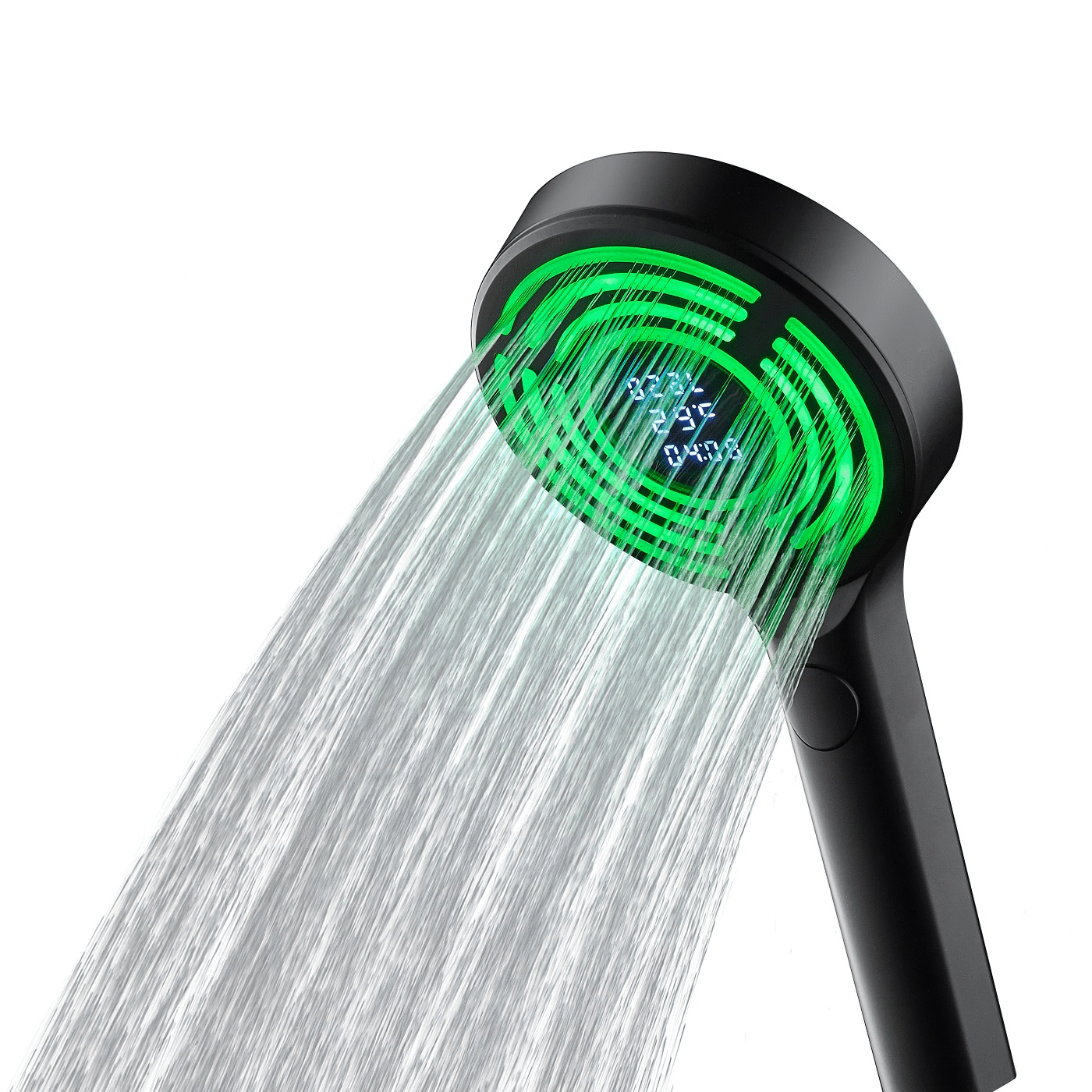 Animation d'un pommeau de douche avec consommation intégrée