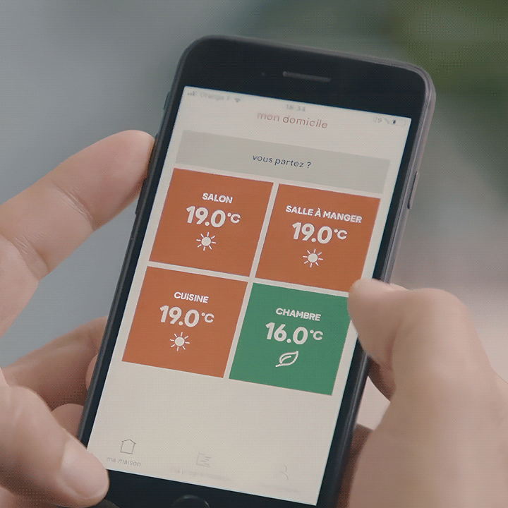 GIF explicatif utilisation application chauffage