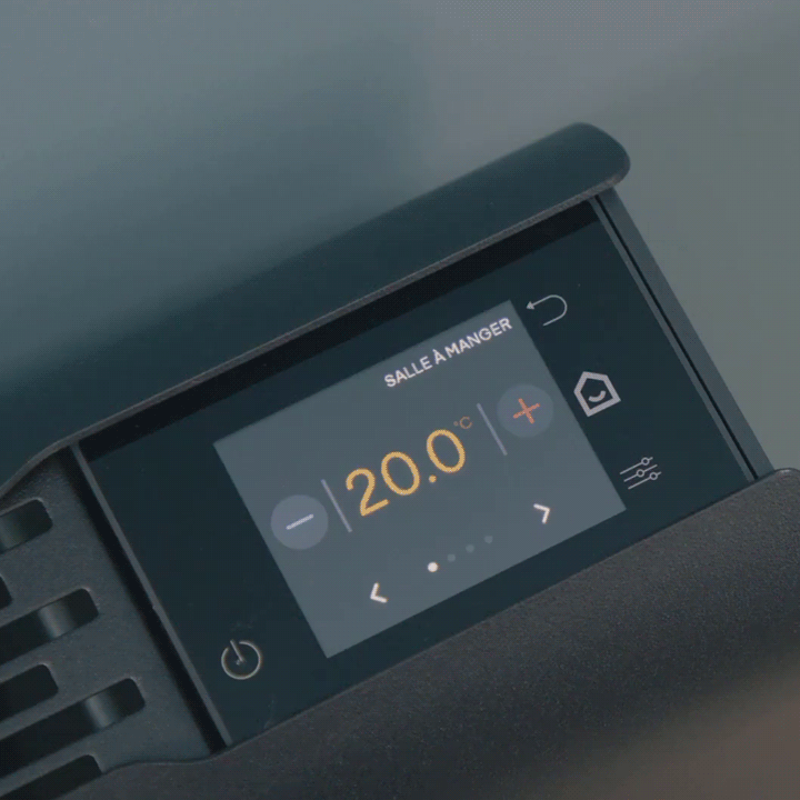 GIF programmation périodes de chauffe sur thermostat intégré
