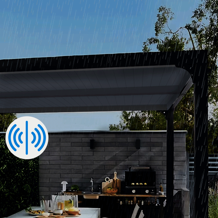 Pergolas avec différents capteurs