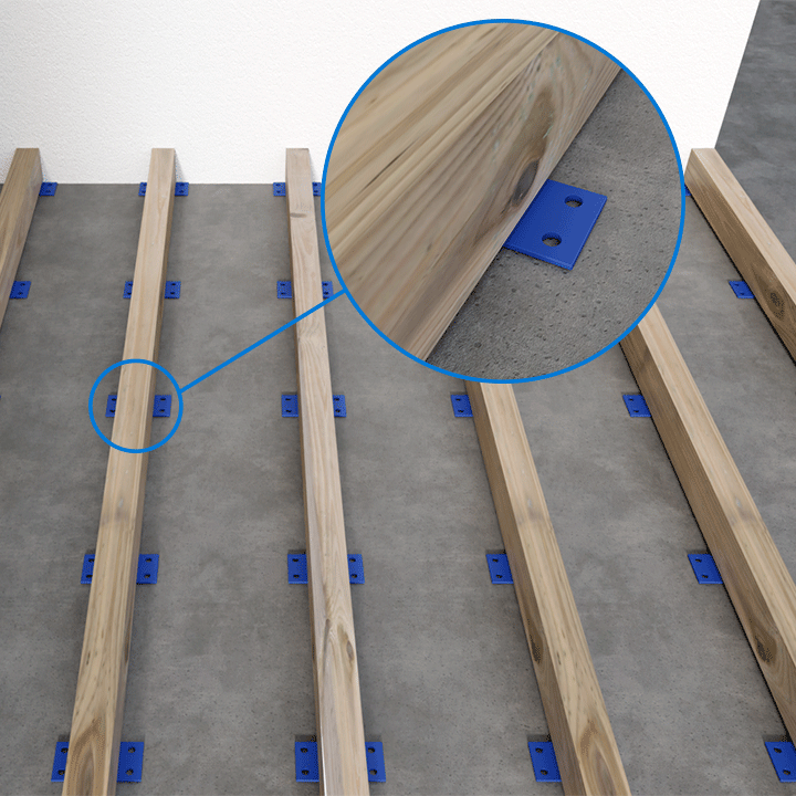 Schéma d'installation des cales anti-humidité