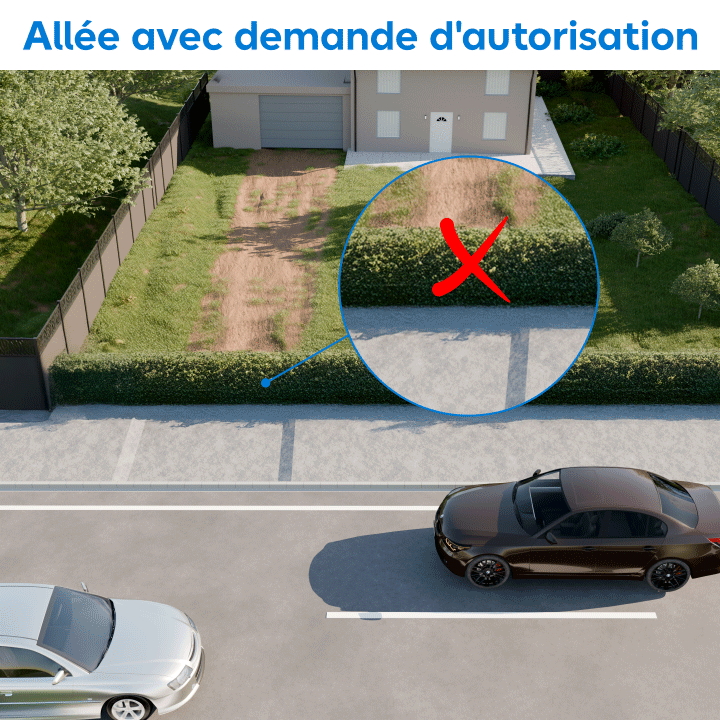 Animation d'images pour illustrerla demande d'autorisation à la mairie