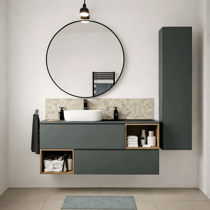 Concept de meuble de salle de bains modulable