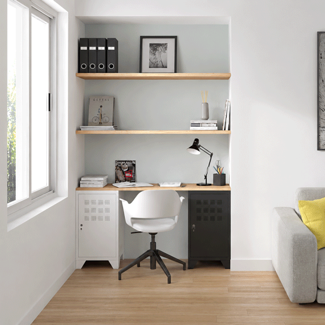 Un bureau dans une alcove