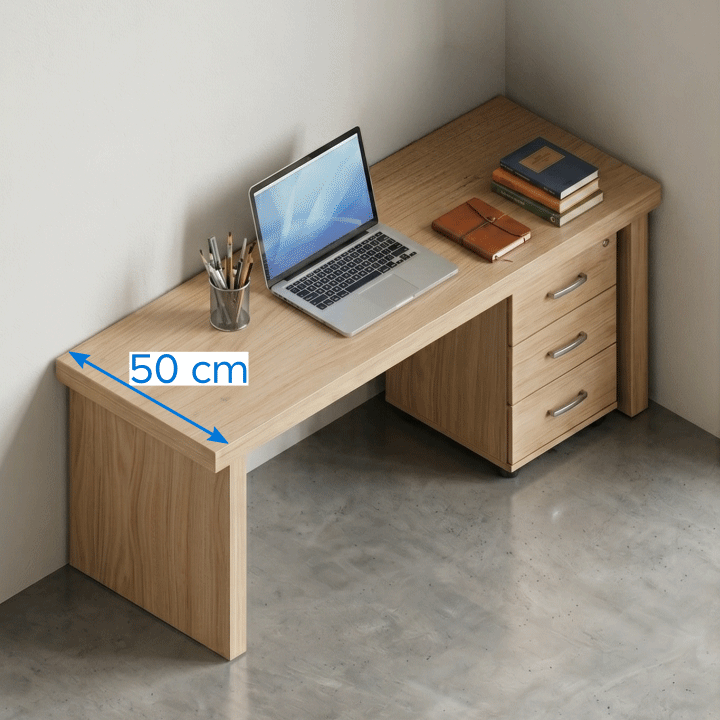 Les dimensions du bureau à prévoir