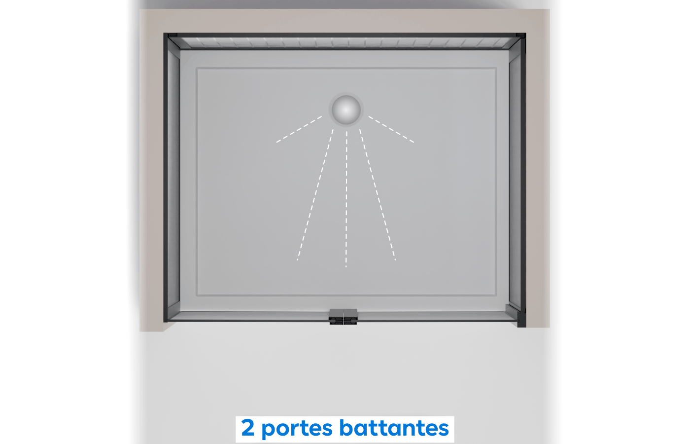 Illustration d'une porte à double battants