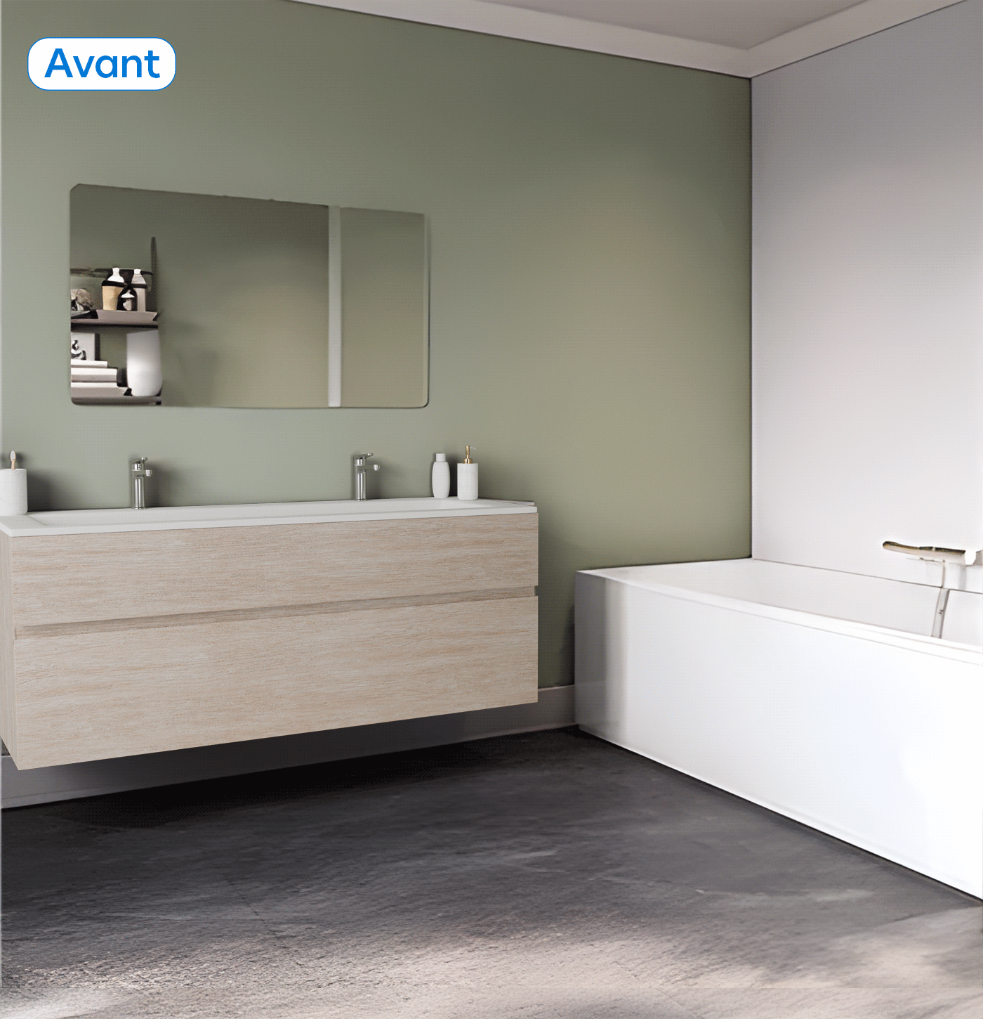GIF salle de bain avec rajout rideau et tapis