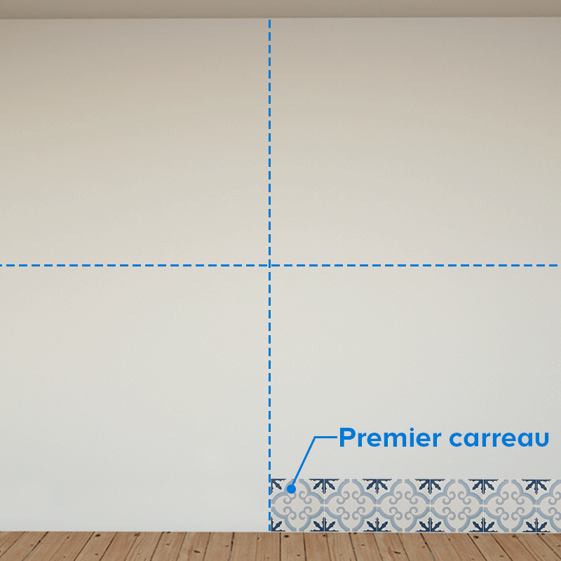 Schéma d'illustration du départ de pose