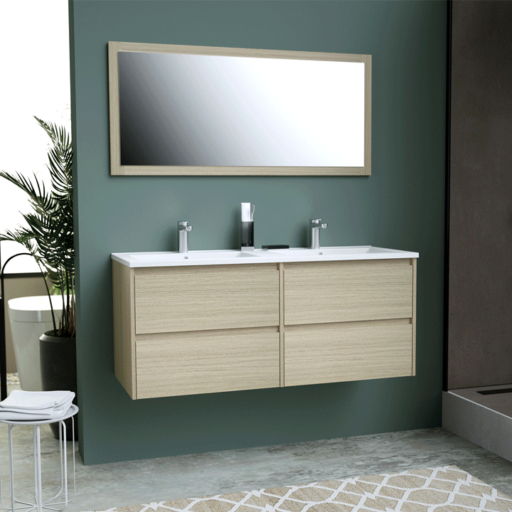 Le vert est aussi très tendance dans les salles de bains