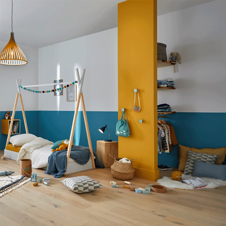 2 couleurs pastels ou vives pour les espaces enfants
