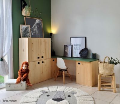  Armoire Dinamic à 1 porte en pin avec 2 tablettes 53,5x37,3x33cm