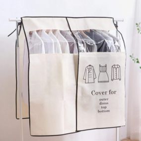 (Blance)Housses de Vêtements, 90 x 110cm Couverture Lavable Anti-Poussière Vêtements Housse Protègen, Housse de Protection Univers