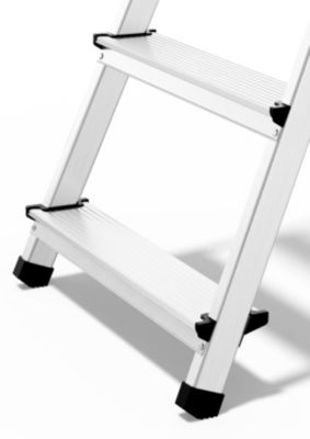 Échelle de ménage en aluminium DRABEST 7 marches avec crochet, plateforme antidérapante 1 pièce.