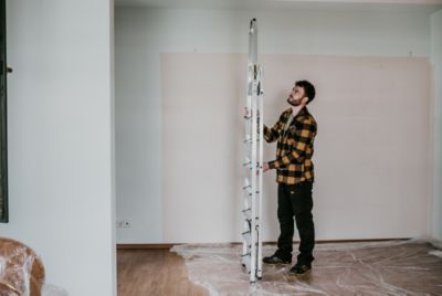 Échelle de ménage en aluminium DRABEST 8 marches avec crochet, plateforme antidérapante 1 pièce.