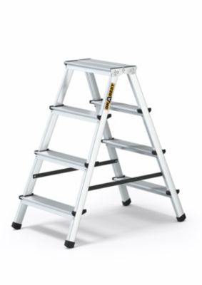Échelle double face en aluminium DRABEST 2x4 marches, marches pliantes pour la maison, 1 pièce.