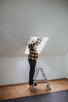 Échelle double face en aluminium DRABEST 2x4 marches, marches pliantes pour la maison, 1 pièce.