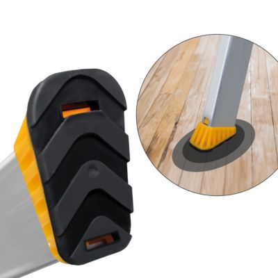 Échelle en aluminium à marches larges DRABEST 5 marches avec étagère, capacité de charge 150 kg, 1 pièce.