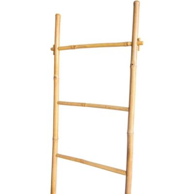 Échelle porte-serviettes 5 barres de séchage bambou 180 x 55 x 4 cm