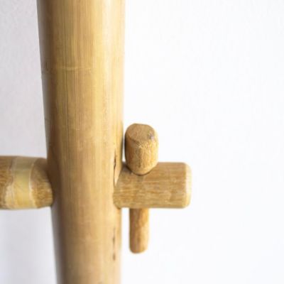 Échelle porte-serviettes 5 barres de séchage bambou 180 x 55 x 4 cm