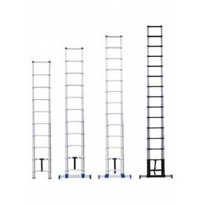 Échelle télescopique X-TENSO 2 en aluminium, L.2,90 m, 10 échelons, repliée 0,76 m.