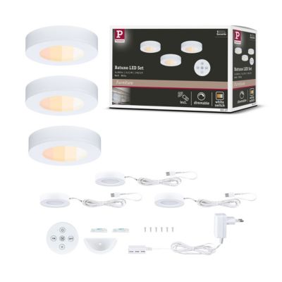 Éclairage sous-meubles LED Batuno 3x2,1W 70 mm 3x180lm 230/24V Blanc