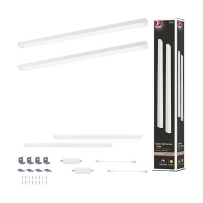 Éclairage sous-meubles LED Inline Kit d'extension 3000K gradable 2x4W 350x26mm 2x350lm 24V Blanc dépoli