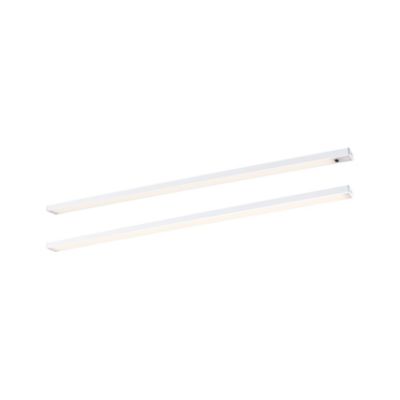 Éclairage sous-meubles LED Inline Kit de démarrage 3000K gradable 2x6W 550x26 mm 2x500lm 230/24V Blanc dépoli