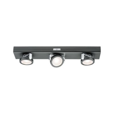 Éclairage sous-meubles LED Pile Rotate interrupteur inclus 310x60 mm 3x18lm 3000K gradable Anthracite, Chrome mat