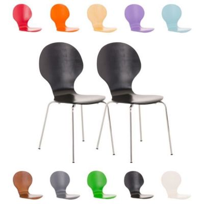 CLP-Lot de 2 chaises empilables en bois Diego-Array