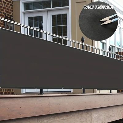 Écran d'Intimité 90 x 300 cm, Toile Oxford Résistante aux UV et Intempéries, Facile à Installer pour Balcon et Jardin