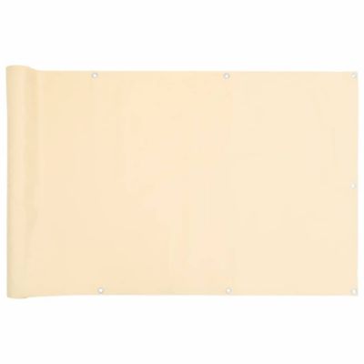 Écran d'intimité de balcon crème 400x120 cm PVC vidaXL