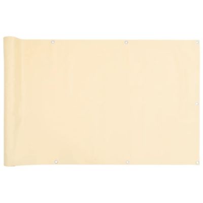 Écran d'intimité de balcon crème 600x120 cm PVC vidaXL