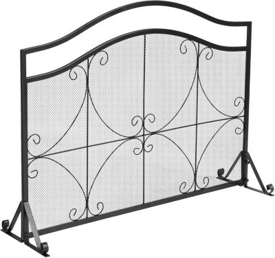 écran de Cheminée pour Isolation des étincelles et Cendres Pare-Feu de Cheminée Panneau Protection Cheminée Décoratif