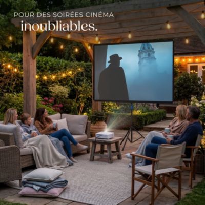 Écran de projection cinéma 72 pouces 183cm format 16:9 4K HD Ultra HD avec trépied réglable pliable portable sac transport