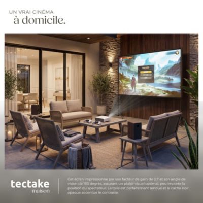 Écran de projection cinema 100" avec trépieds pliables format 16:9 4K HD full HD ultra HD 275cm diagonal portable