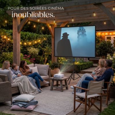 Écran de projection Cinema avec trépied pliable 16:9 4K HD 60 pouces 152cm portable anti-plis toile en polyester gain 1.0