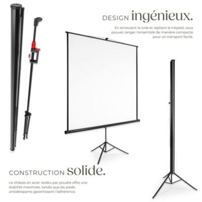 Écran de projection extensible blanc