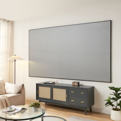 Écran de projection mural Väkhoga 120 pouces Full HD 4K 8K HDR gris en.casa