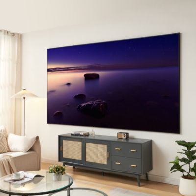 Écran de projection mural Väkhoga 120 pouces Full HD 4K 8K HDR gris en.casa