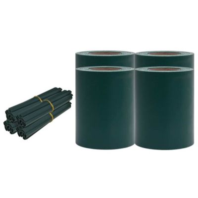 Écrans d'intimité de jardin 4 pcs PVC 35x0,19 m Vert mat vidaXL