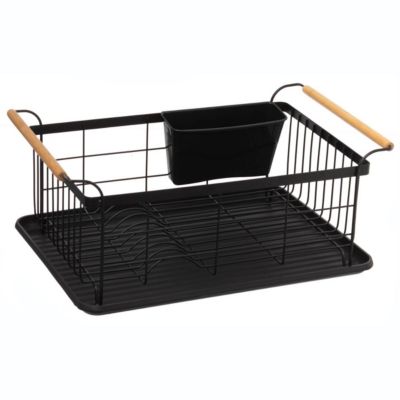 Égouttoir fer avec plateau "Blackwood" noir - 5five