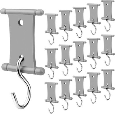 (Gris) 16 crochets pour auvent - Accessoires pour rails de 5/6 mm et 7/8 mm, accessoires pour caravanes et camping-cars
