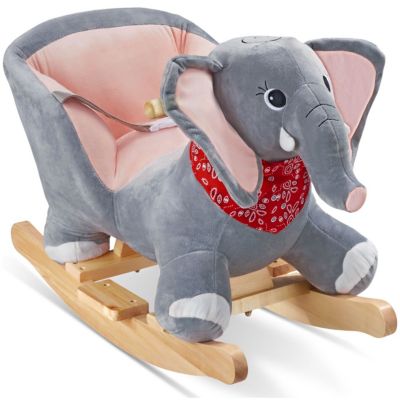 Éléphant à bascule Design de qualité avec effet sonore gris