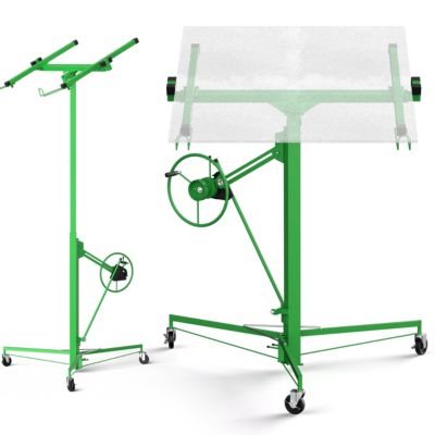 Élévateur plaques plâtre XXL, charge 68kg, hauteur ajustable 140-325cm