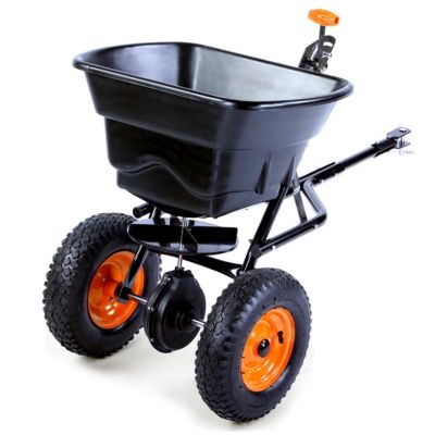 Épandeur centrifuge sur roues FUXTEC FX-GS36S avec attelage 36 kg largeur d'épandage XXL