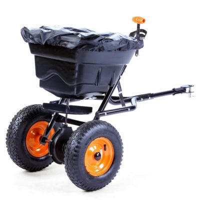 Épandeur centrifuge sur roues FUXTEC FX-GS36S avec attelage 36 kg largeur d'épandage XXL