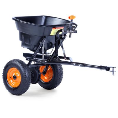 Épandeur centrifuge sur roues FUXTEC FX-GS36S avec attelage 36 kg largeur d'épandage XXL