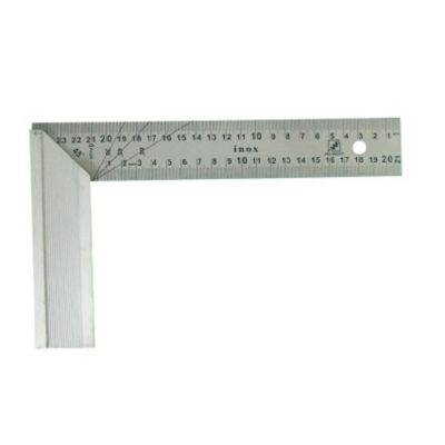 Équerre de menuisier 250 x 150 mm avec lame inox gravée - Wilmart