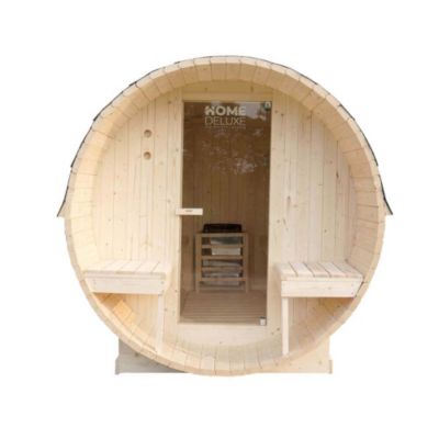 - Sauna extérieur à tonneau LAHTI DELUXE L - 195 x 220 cm pour 4 personnes